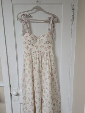 Morning Lavendar Angelina Floral Bustier Dress Medium
